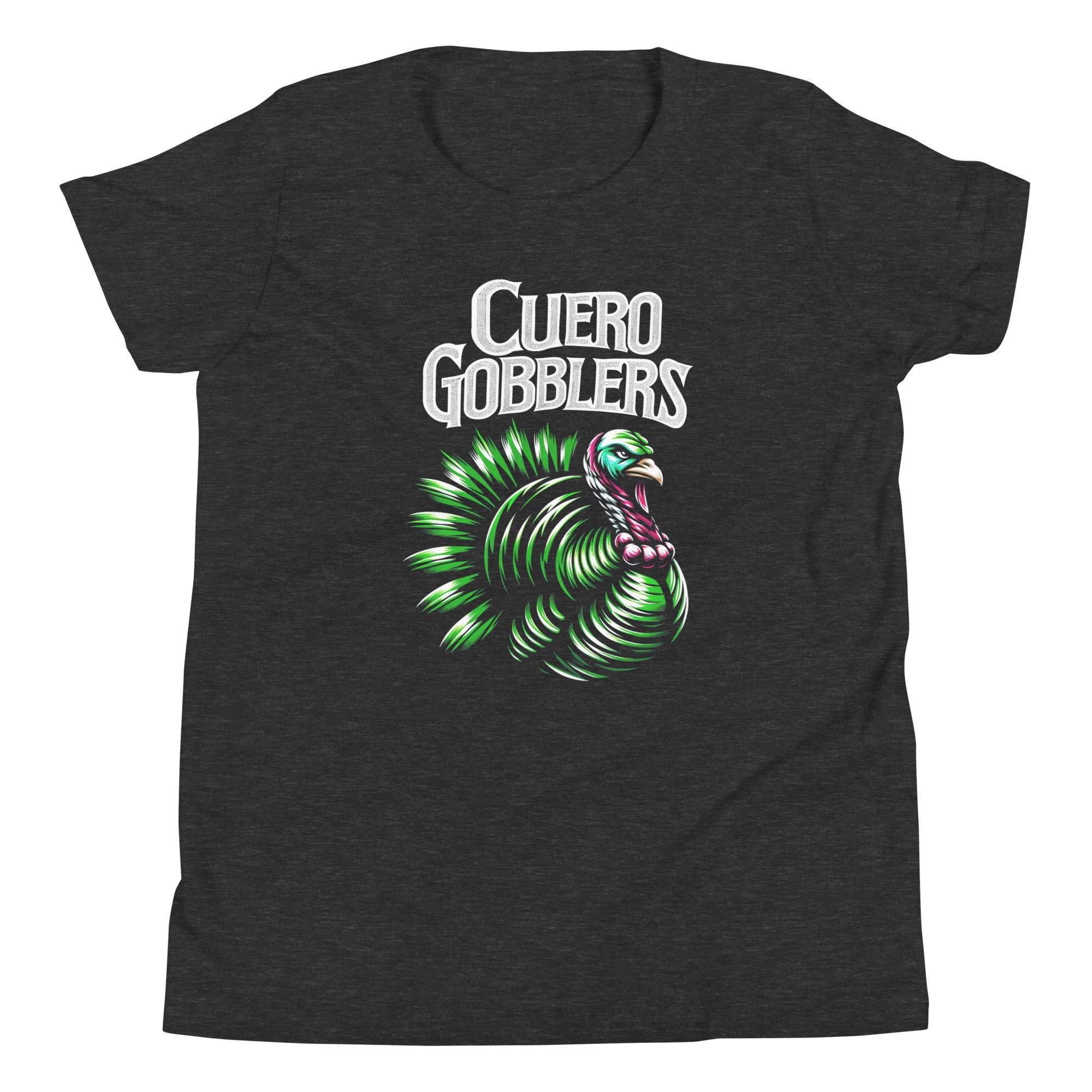 Cuero Fighting Gobbler #4 Bella Canvas Youth Short Sleeve T-Shirt - CueroThreads LLC