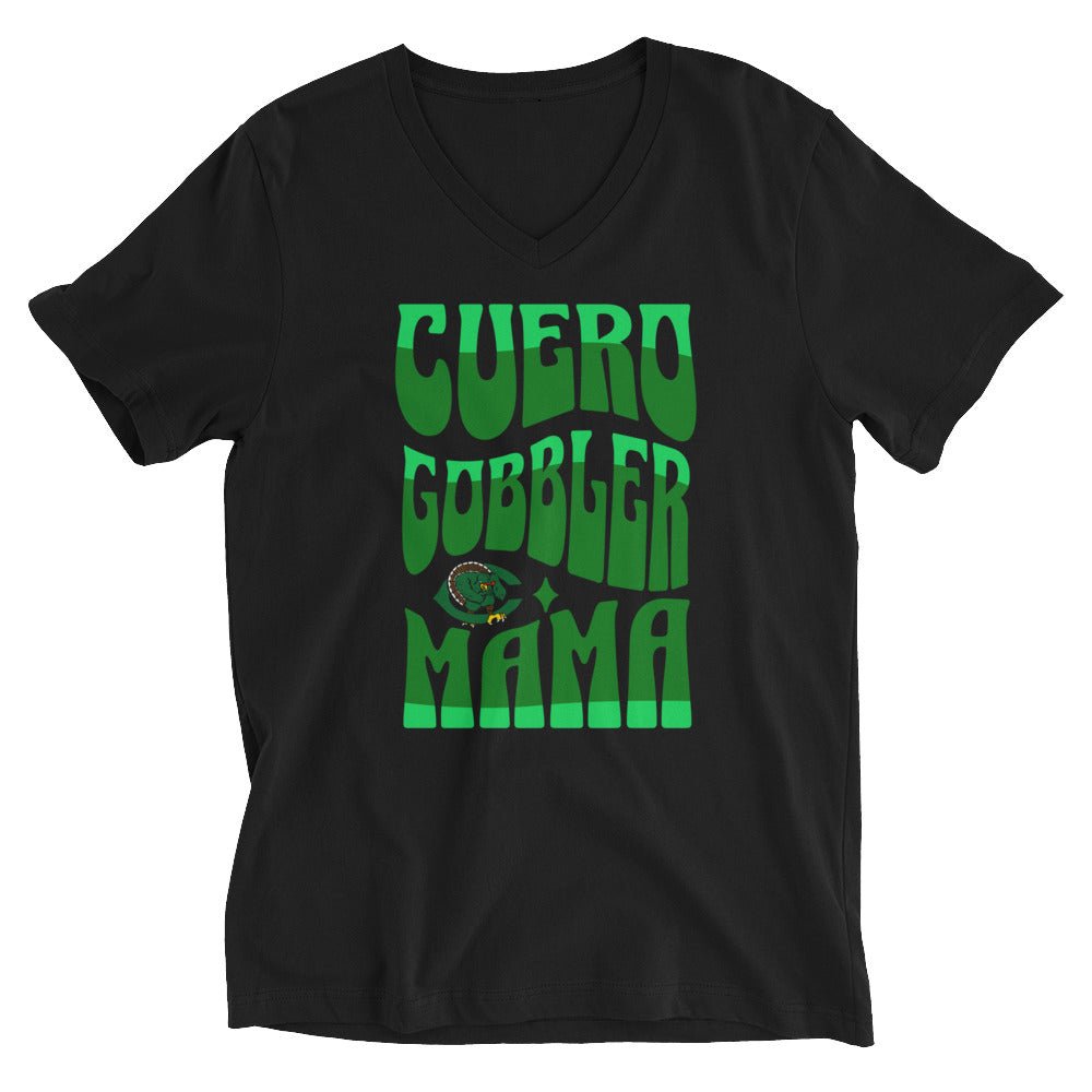 Cuero Gobbler Mama Bella Canvas Unisex Short Sleeve V - Neck T-Shirt - CueroThreads LLC