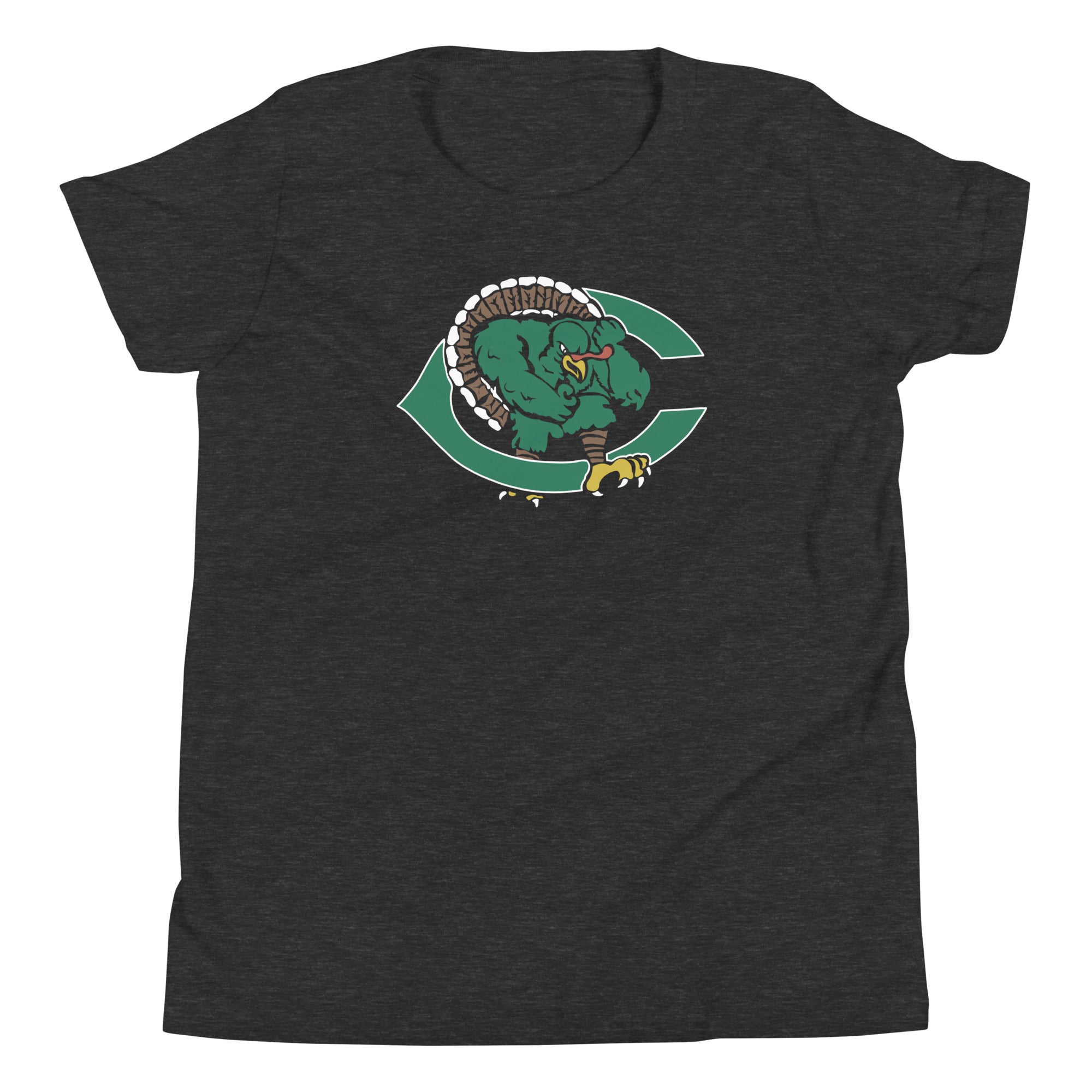 Cuero Gobbler Mascot Classic Youth Short Sleeve Bella Canvas T-Shirt - CueroThreads LLC