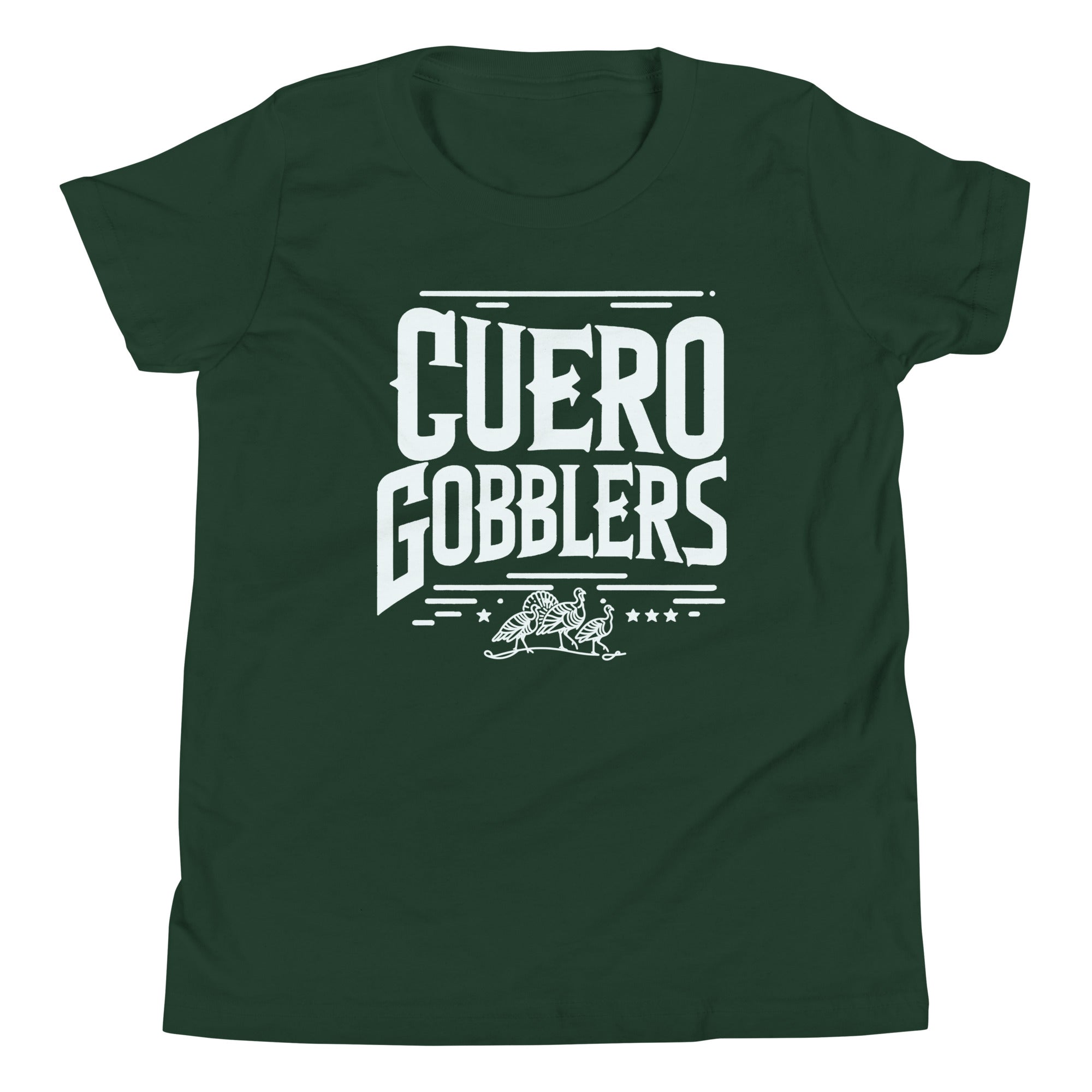 Cuero Gobbler Youth Short Sleeve #34 Bella Canvas T-shirt - CueroThreads LLC