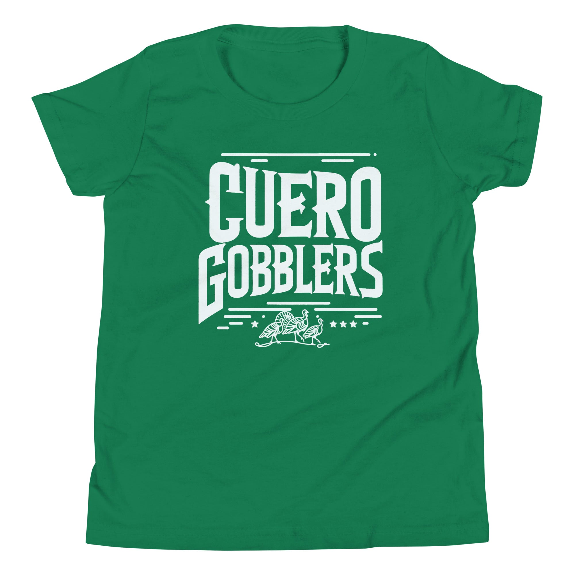 Cuero Gobbler Youth Short Sleeve #34 Bella Canvas T-shirt - CueroThreads LLC