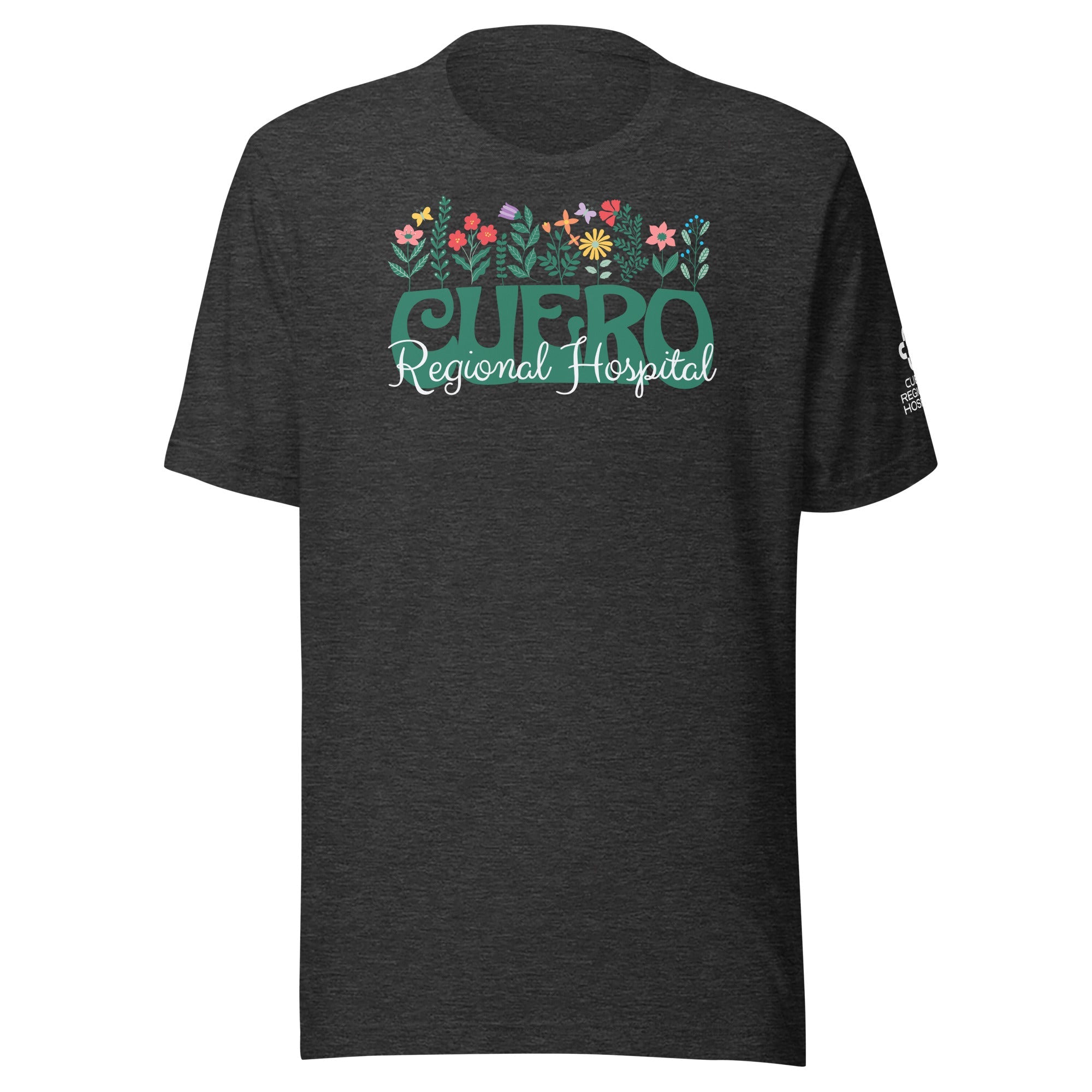 Cuero Regional Hospital Floral Bella Canvas Unisex t-shirt Cuero Threads - CueroThreads LLC