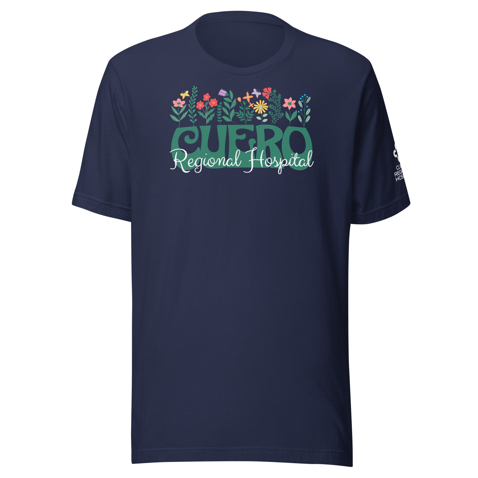 Cuero Regional Hospital Floral Bella Canvas Unisex t-shirt Cuero Threads - CueroThreads LLC