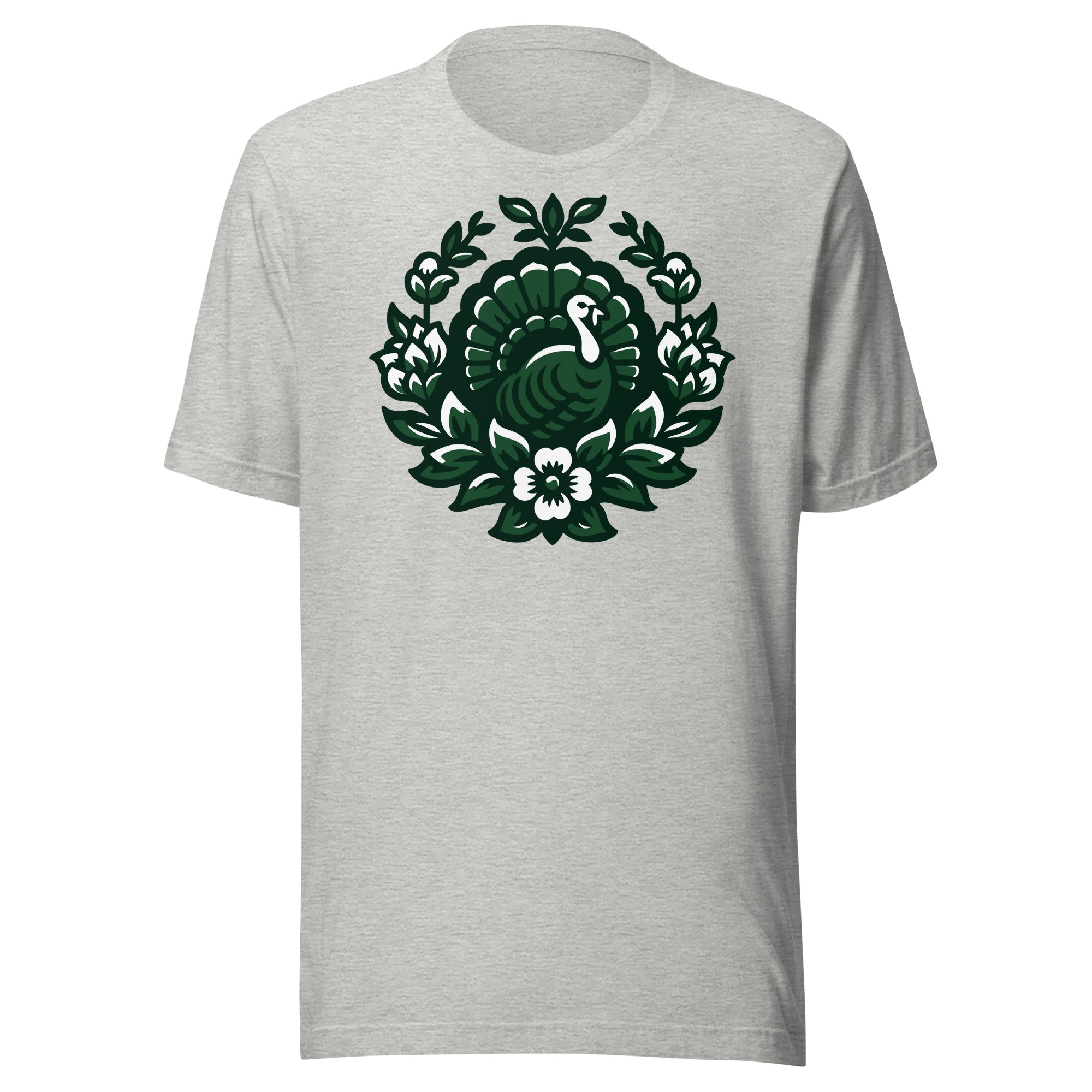 Floral Crest Turkey Gobbler Bella Canvas t-shirt - CueroThreads LLC