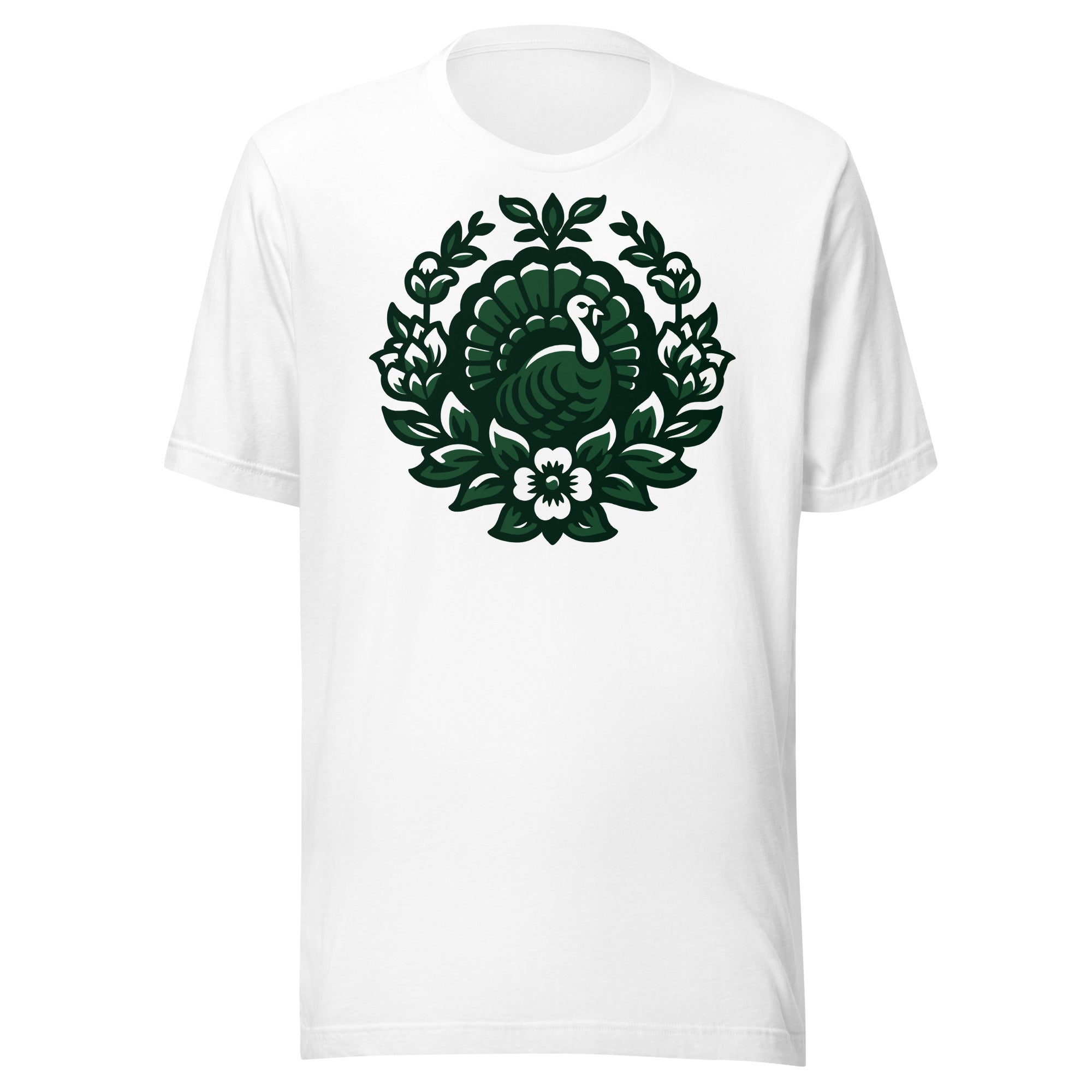 Floral Crest Turkey Gobbler Bella Canvas t-shirt - CueroThreads LLC