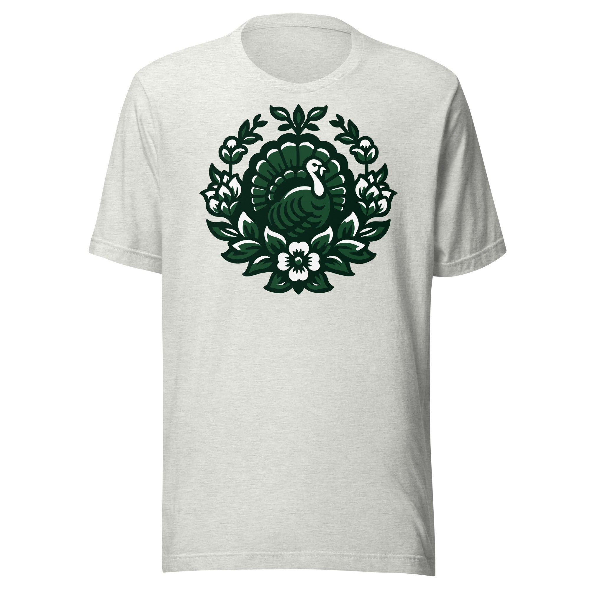 Floral Crest Turkey Gobbler Bella Canvas t-shirt - CueroThreads LLC