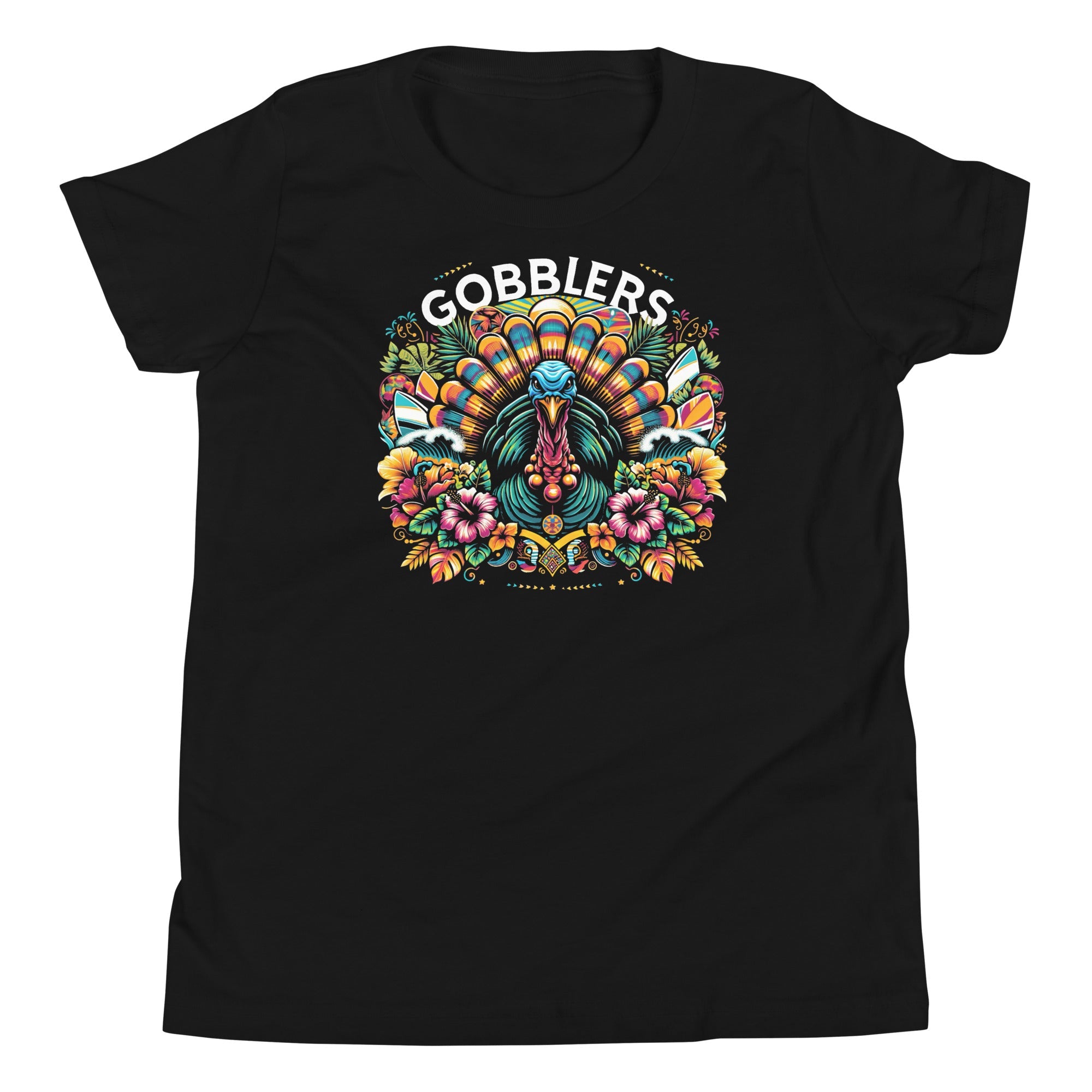 Gobblers Tropical Bella Canvas Youth Short Sleeve T-Shirt - CueroThreads LLC