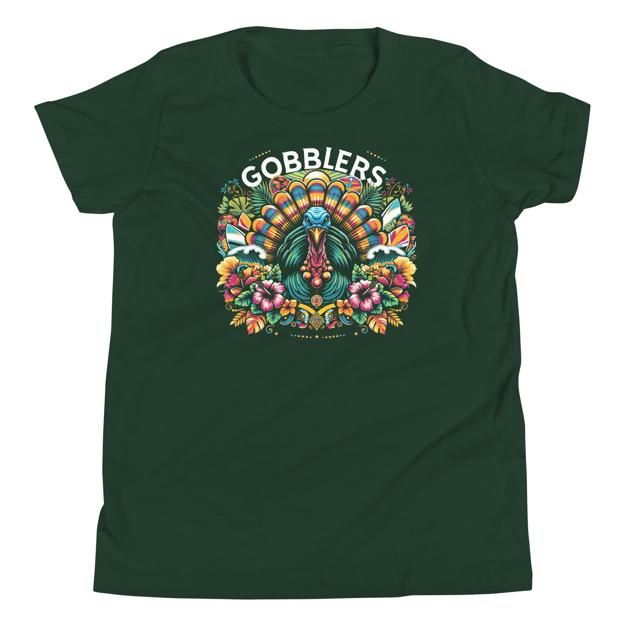 Gobblers Tropical Bella Canvas Youth Short Sleeve T-Shirt - CueroThreads LLC