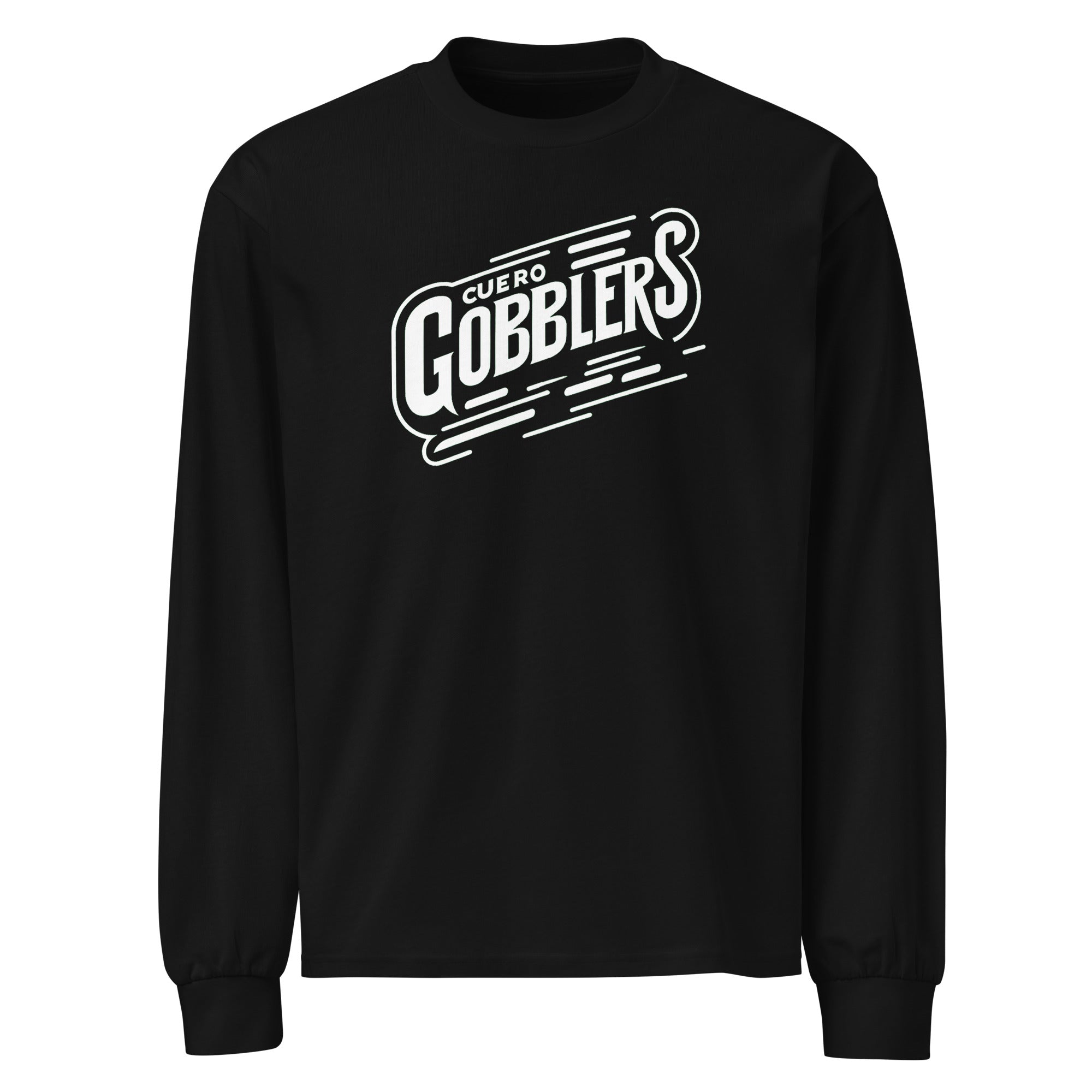 Neo - Brutalism Cuero Gobbler Premium heavyweight long sleeve shirt - CueroThreads LLC