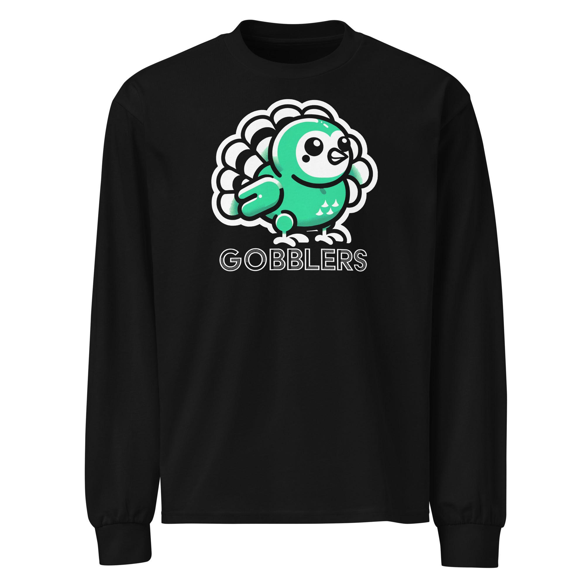 Retro Gobbler Premium heavyweight long sleeve shirt - CueroThreads LLC