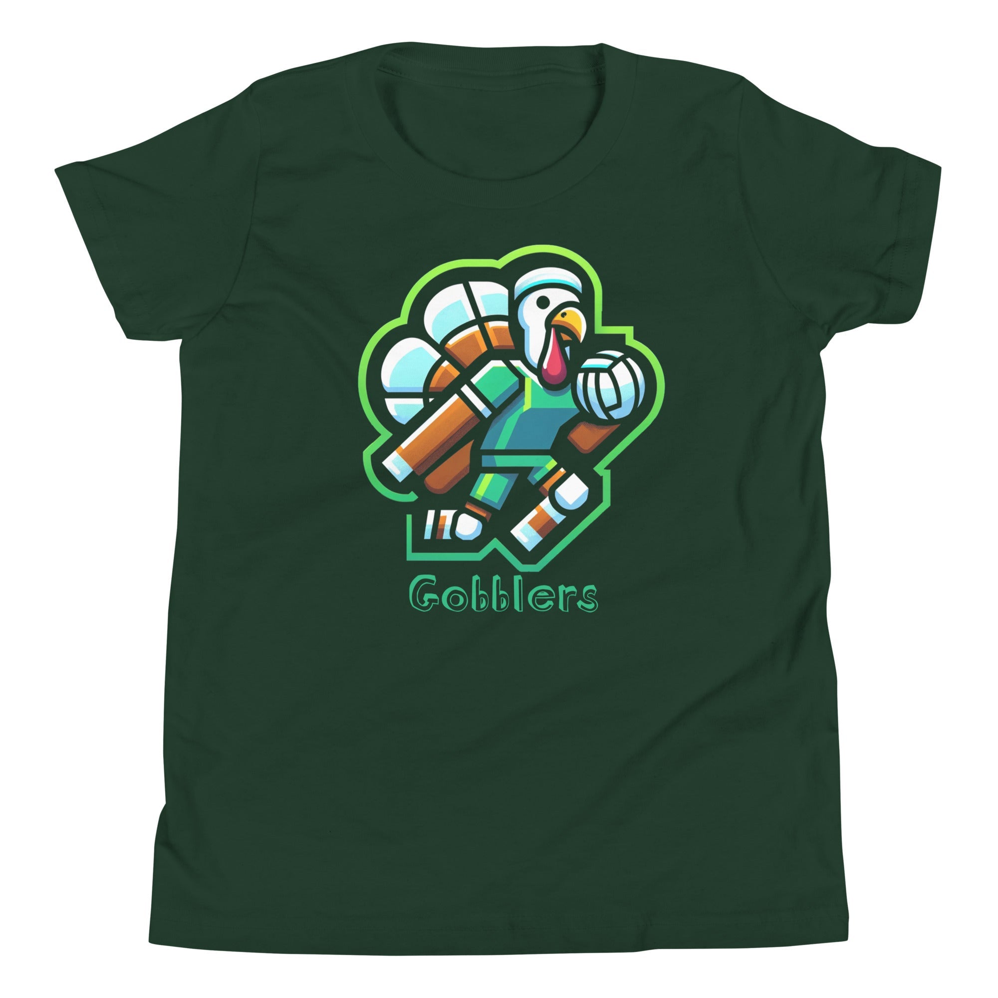 Retro Gobbler Volleyball Youth Short Sleeve Bella Canvas T-Shirt - CueroThreads LLC