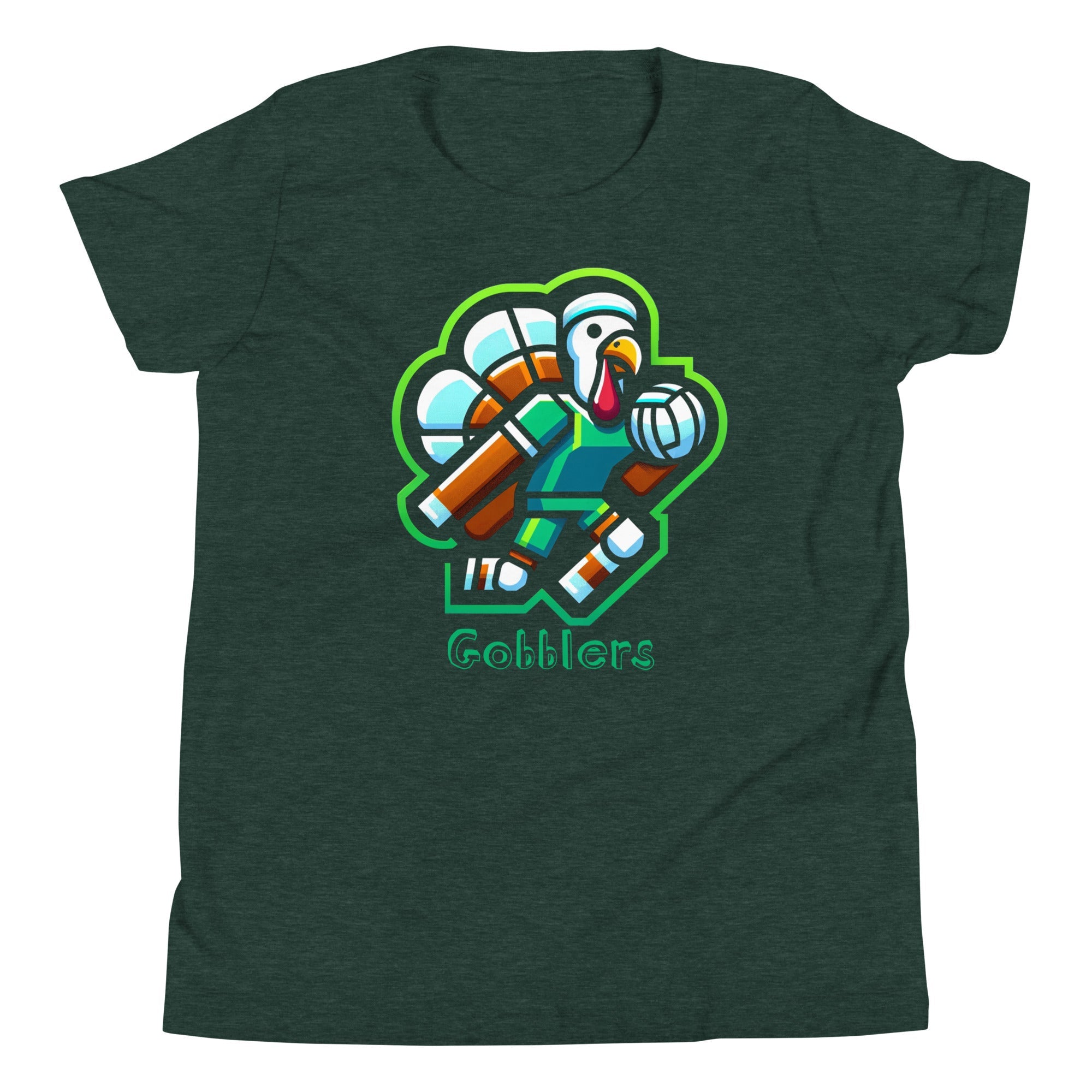 Retro Gobbler Volleyball Youth Short Sleeve Bella Canvas T-Shirt - CueroThreads LLC