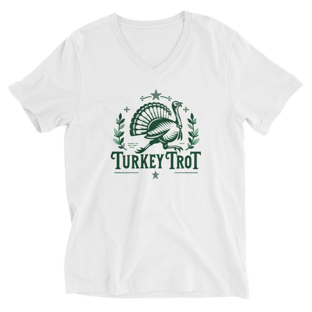 Turkey Trot Bella Canvas V - Neck T-Shirt - CueroThreads LLC